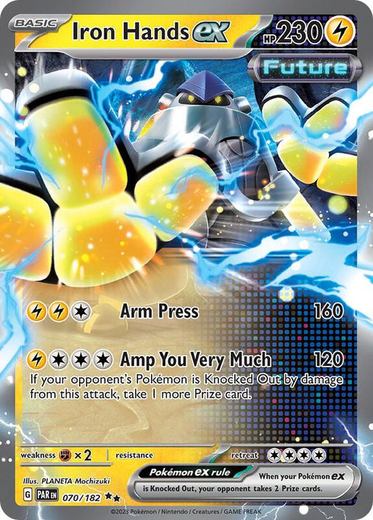 Iron Hands ex - 070/182 - Holofoil 070/182 Paradox Rift | Double Rare Pokemon Card
