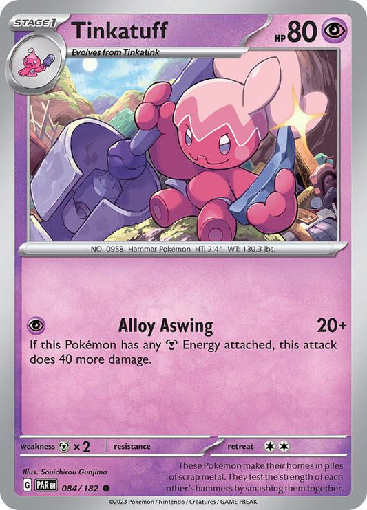 Tinkatuff - Normal 084/182 Paradox Rift | Common Pokemon Card