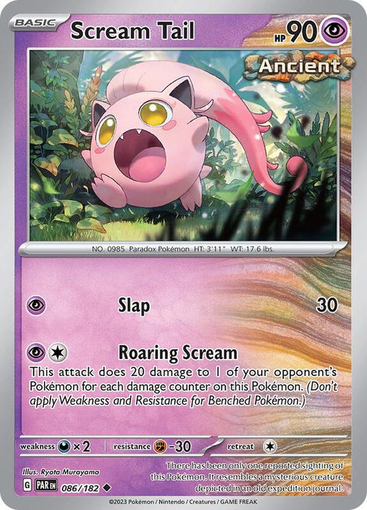 Scream Tail - Normal 086/182 Paradox Rift | Uncommon Pokemon Card