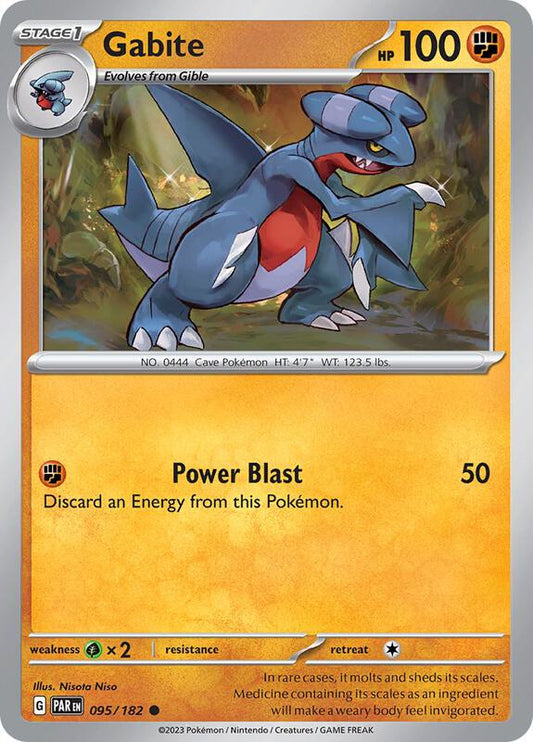 Gabite - Reverse Holofoil 095/182 Paradox Rift | Common Pokemon Card