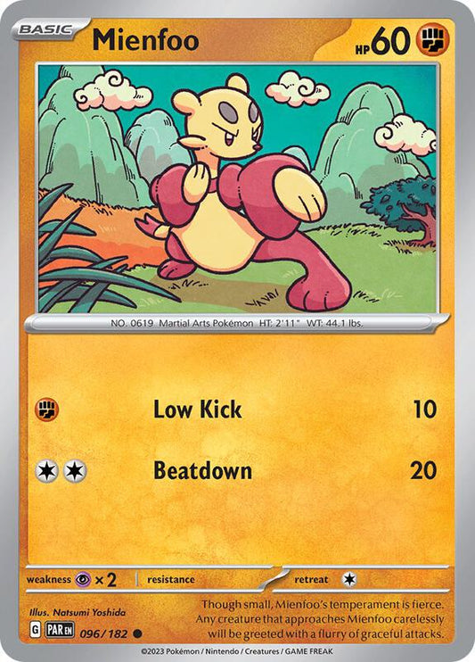 Mienfoo - Reverse Holofoil 096/182 Paradox Rift | Common Pokemon Card