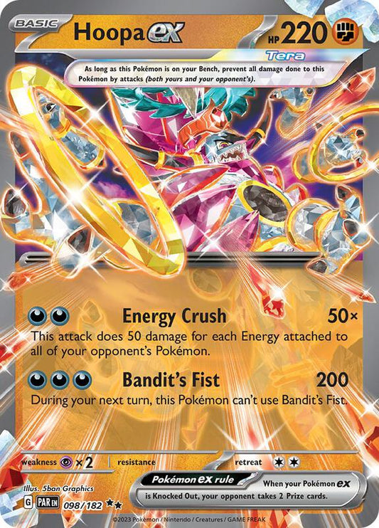 Hoopa ex - Holofoil 098/182 Paradox Rift | Double Rare Pokemon Card