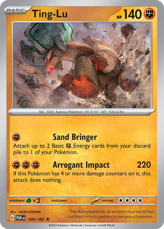 Ting-Lu - Reverse Holofoil 109/182 Paradox Rift | Rare Pokemon Card