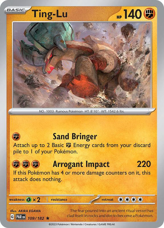 Ting-Lu - Reverse Holofoil 109/182 Paradox Rift | Rare Pokemon Card