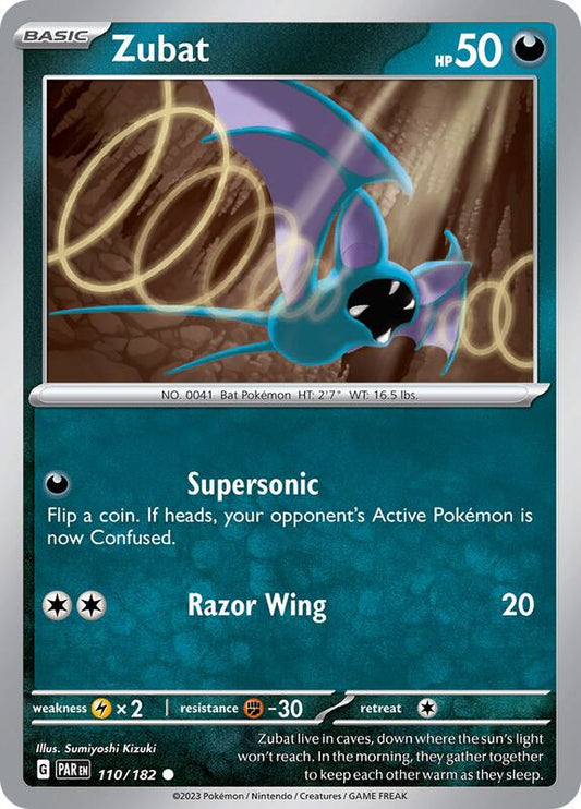 Zubat - Reverse Holofoil 110/182 Paradox Rift | Common Pokemon Card