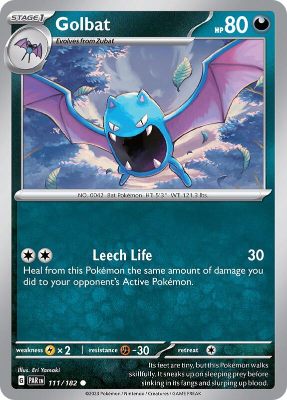 Golbat - Reverse Holofoil 111/182 Paradox Rift | Common Pokemon Card