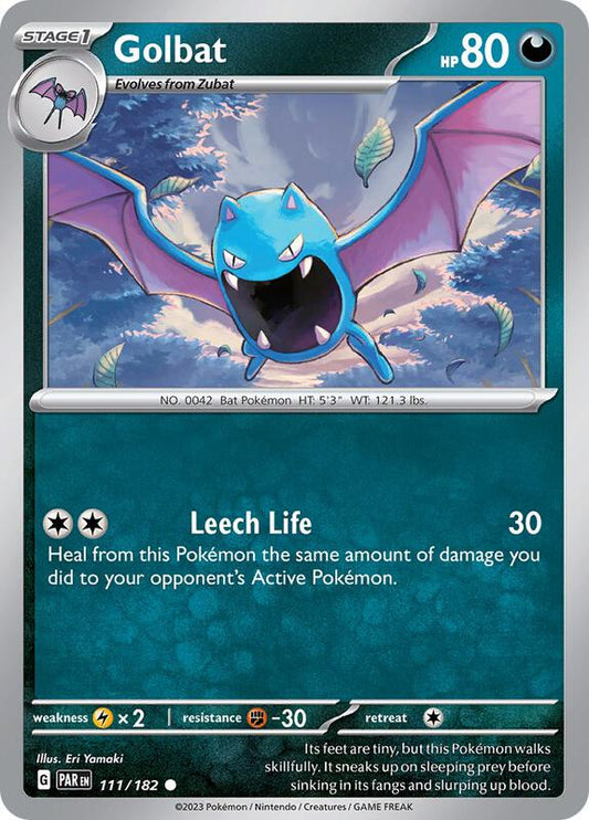 Golbat - Reverse Holofoil 111/182 Paradox Rift | Common Pokemon Card