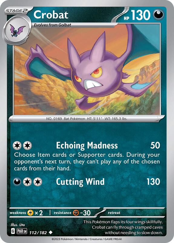Crobat - Reverse Holofoil 112/182 Paradox Rift | Uncommon Pokemon Card