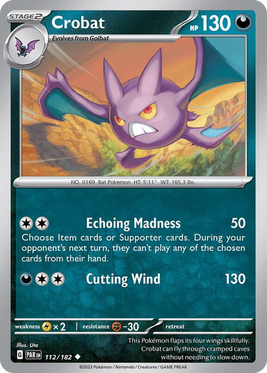 Crobat - Reverse Holofoil 112/182 Paradox Rift | Uncommon Pokemon Card