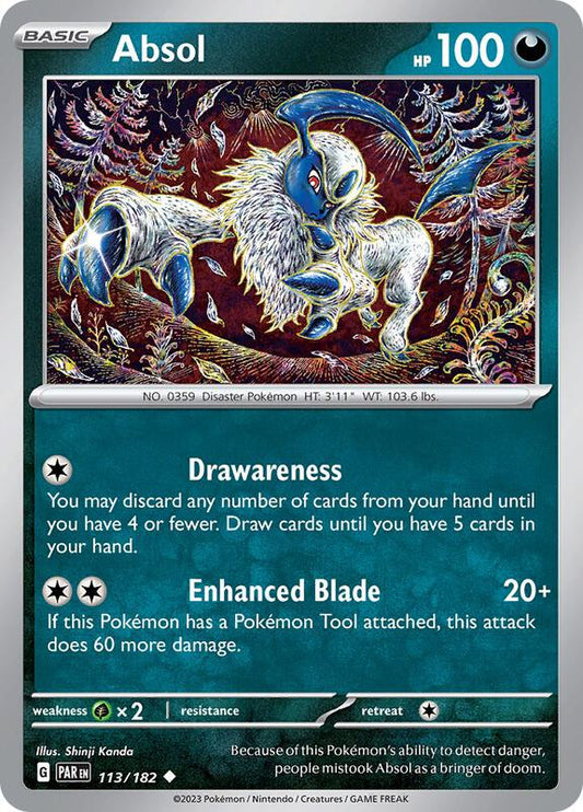 Absol - Normal 113/182 Paradox Rift | Uncommon Pokemon Card