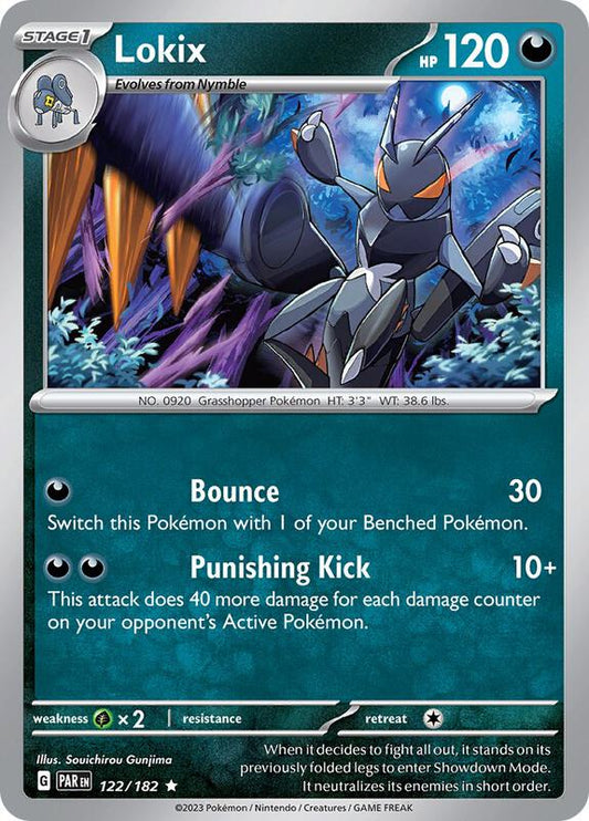 Lokix - Reverse Holofoil 122/182 Paradox Rift | Rare Pokemon Card