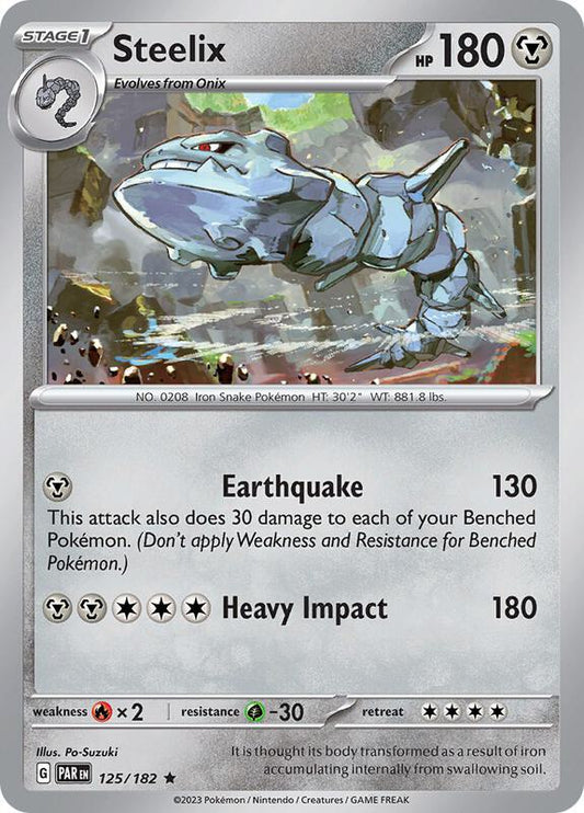 Steelix - 125/182 - Reverse Holofoil 125/182 Paradox Rift | Rare Pokemon Card