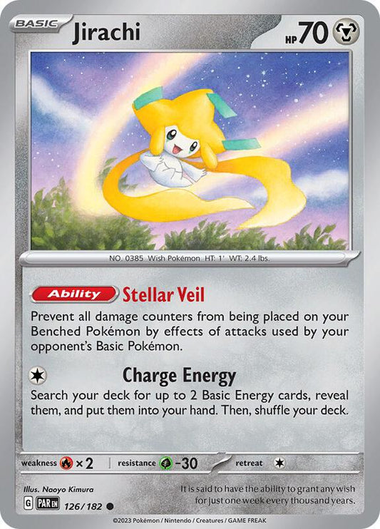 Jirachi - Reverse Holofoil 126/182 Paradox Rift | Common Pokemon Card