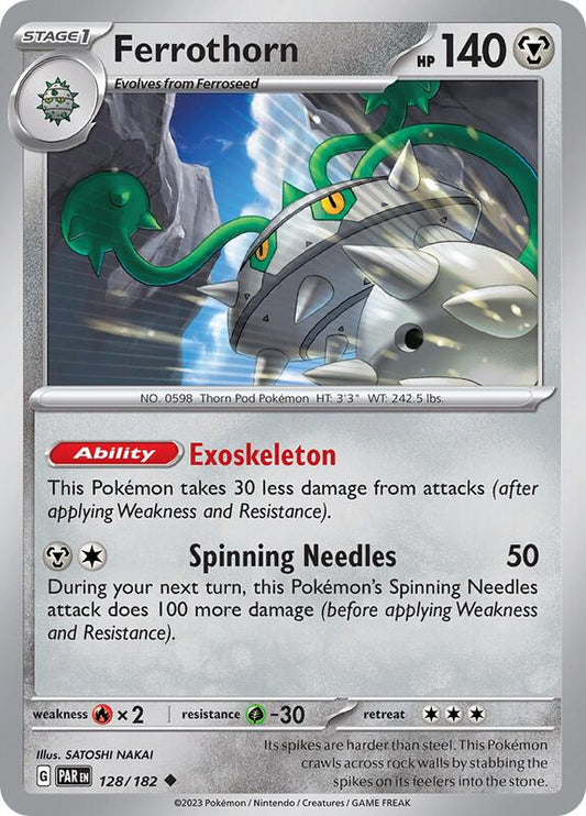 Ferrothorn - 128/182 - Reverse Holofoil 128/182 Paradox Rift | Uncommon Pokemon Card