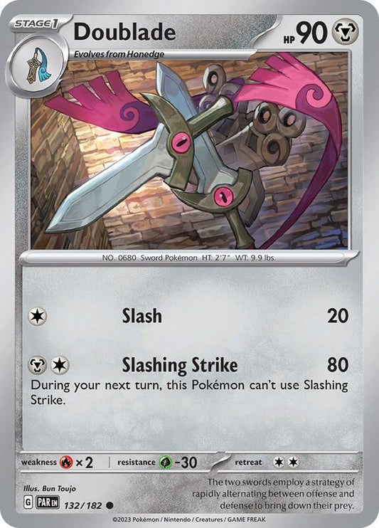 Doublade - 132/182 - Reverse Holofoil 132/182 Paradox Rift | Common Pokemon Card