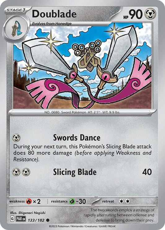 Doublade - 133/182 - Reverse Holofoil 133/182 Paradox Rift | Common Pokemon Card