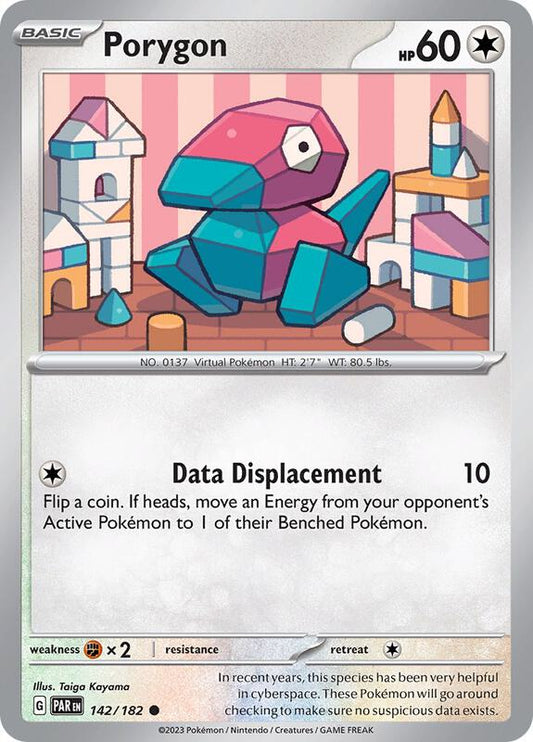 Porygon - Normal 142/182 Paradox Rift | Common Pokemon Card
