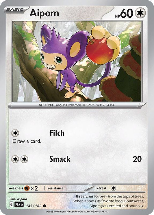 Aipom - 145/182 - Normal 145/182 Paradox Rift | Common Pokemon Card