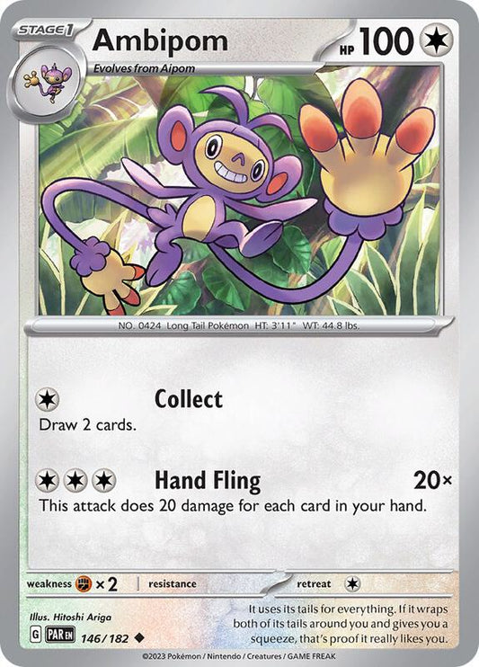 Ambipom - Normal 146/182 Paradox Rift | Uncommon Pokemon Card