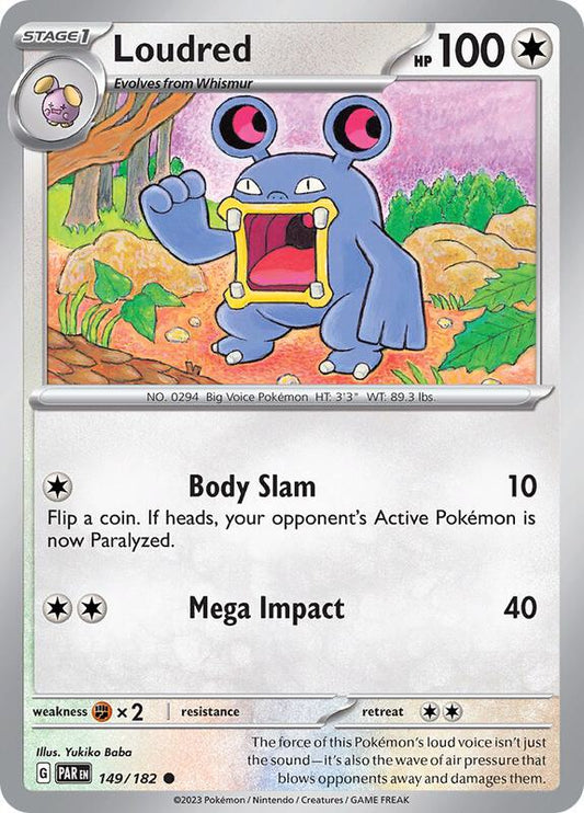 Loudred - Normal 149/182 Paradox Rift | Common Pokemon Card