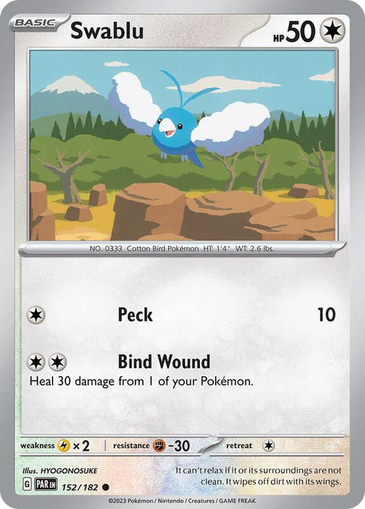 Swablu - 152/182 - Normal 152/182 Paradox Rift | Common Pokemon Card