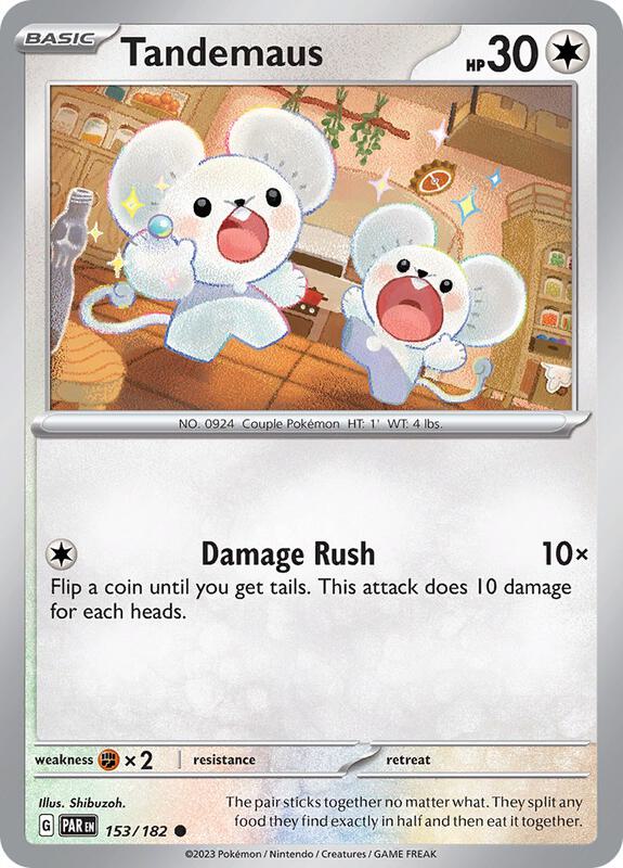 Tandemaus - 153/182 - Reverse Holofoil 153/182 Paradox Rift | Common Pokemon Card
