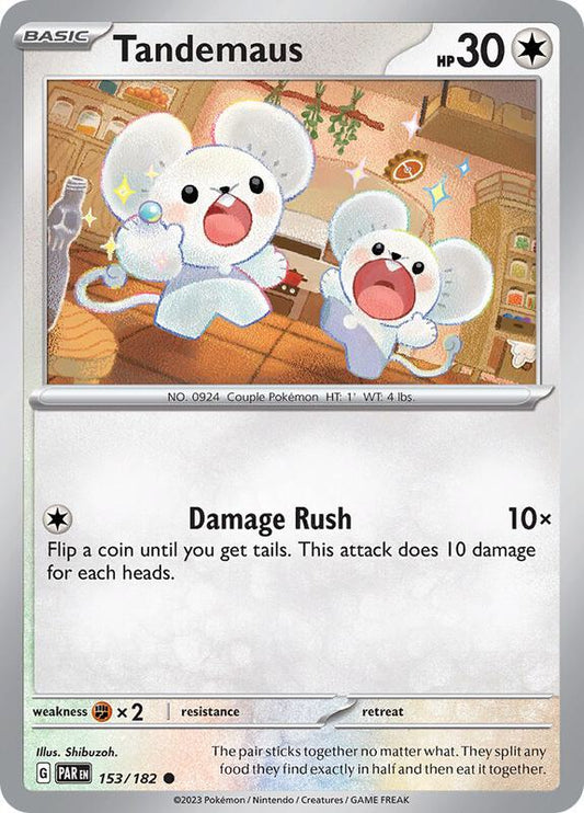 Tandemaus - 153/182 - Reverse Holofoil 153/182 Paradox Rift | Common Pokemon Card