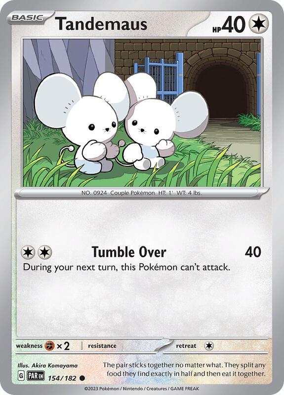 Tandemaus - 154/182 - Reverse Holofoil 154/182 Paradox Rift | Common Pokemon Card