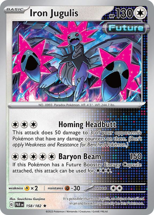 Iron Jugulis - 158/182 - Holofoil 158/182 Paradox Rift | Rare Pokemon Card