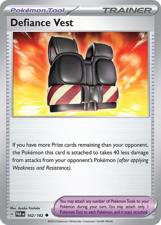 Defiance Vest - Reverse Holofoil 162/182 Paradox Rift | Uncommon Trainer Card