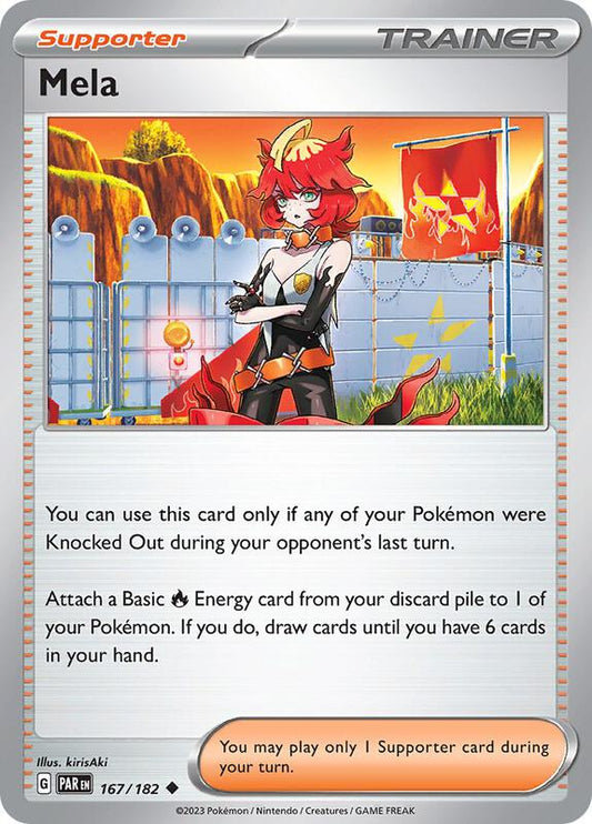 Mela - Reverse Holofoil 167/182 Paradox Rift | Uncommon Trainer Card