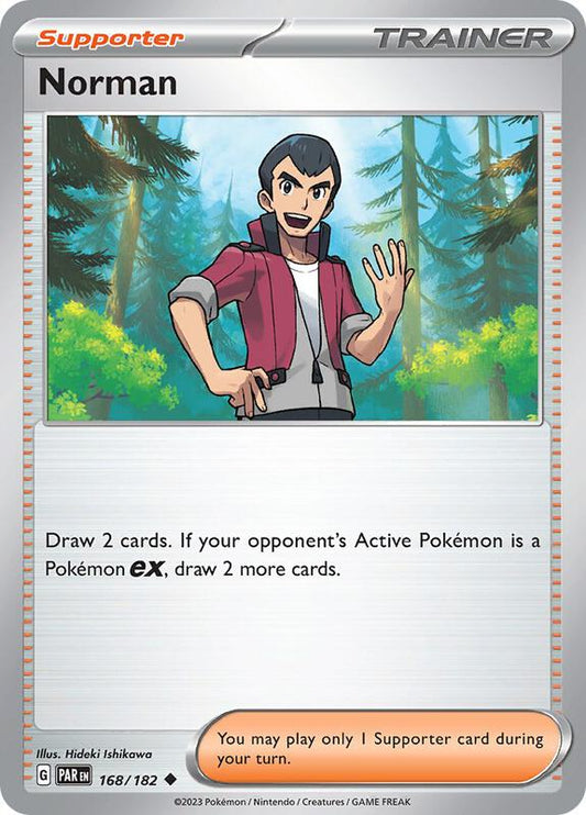 Norman - Reverse Holofoil 168/182 Paradox Rift | Uncommon Trainer Card