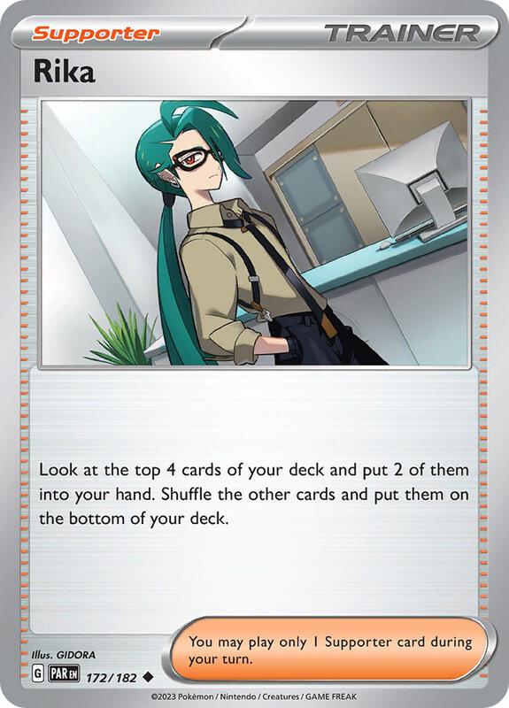 Rika - Reverse Holofoil 172/182 Paradox Rift | Uncommon Trainer Card