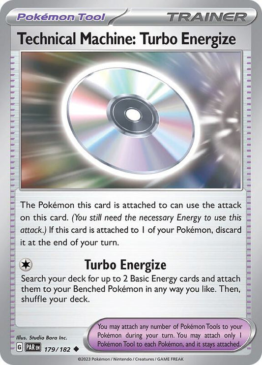 Technical Machine: Turbo Energize - Reverse Holofoil 179/182 Paradox Rift | Uncommon Trainer Card