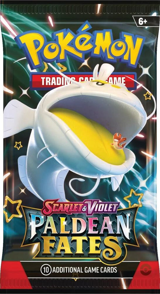 Pokémon trading card game pack featuring Paldean Fates theme