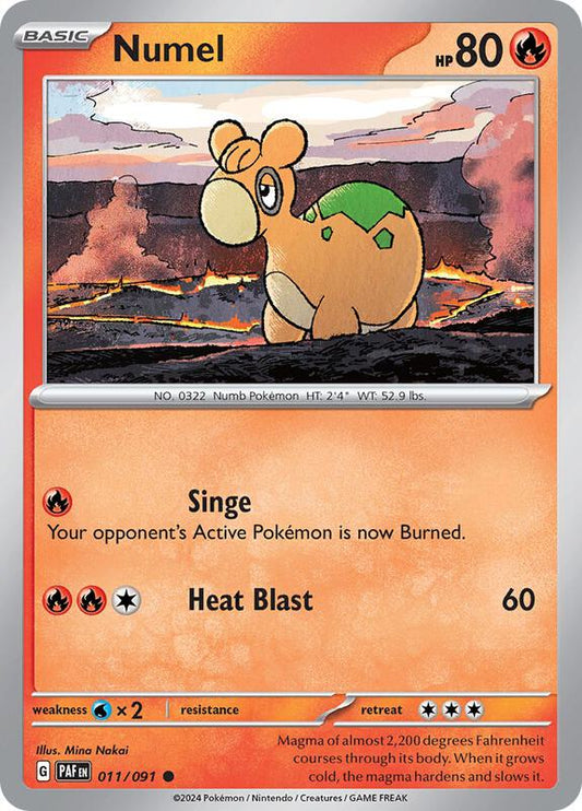 Numel - Reverse Holofoil 011/091 Paldean Fates | Common Pokemon Card