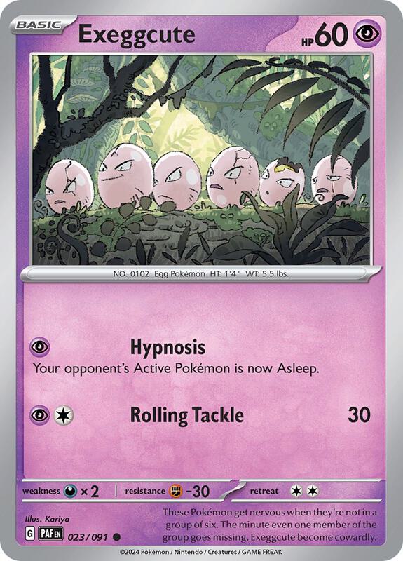 Exeggcute - Normal 023/091 Paldean Fates | Common Pokemon Card