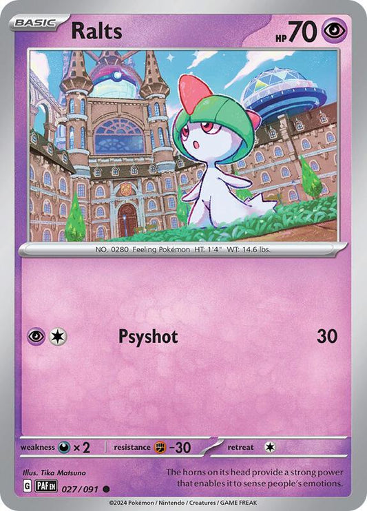 Ralts - 027/091 - Normal 027/091 Paldean Fates | Common Pokemon Card