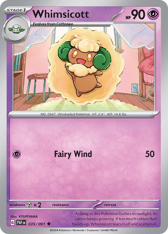 Whimsicott - Normal 035/091 Paldean Fates | Uncommon Pokemon Card
