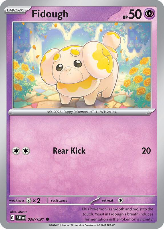 Fidough - Normal 038/091 Paldean Fates | Common Pokemon Card