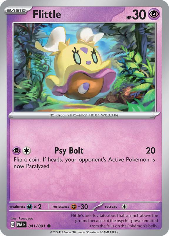 Flittle - 041/091 - Reverse Holofoil 041/091 Paldean Fates | Common Pokemon Card