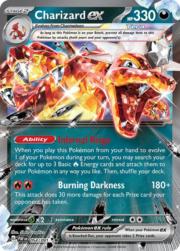Charizard ex - 054/091 - Holofoil 054/091 Paldean Fates | Double Rare Pokemon Card