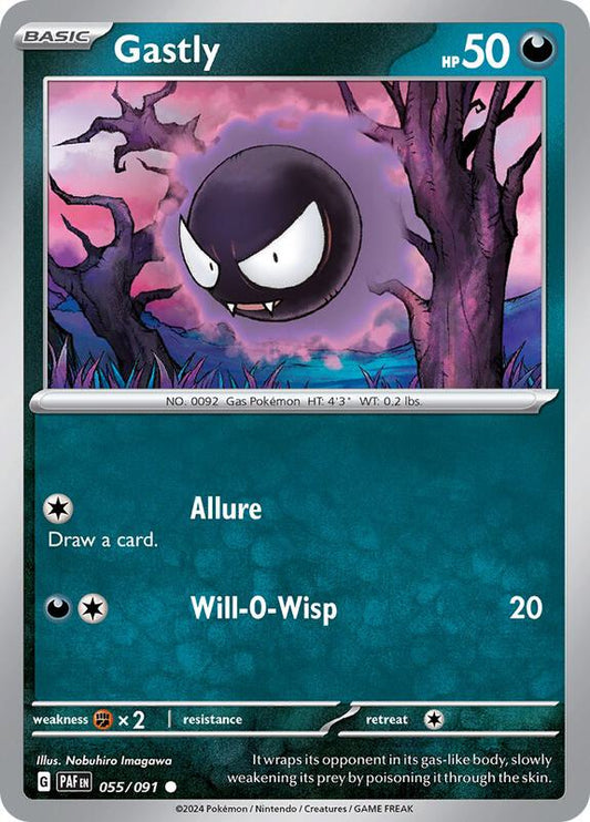 Gastly - Normal 055/091 Paldean Fates | Common Pokemon Card