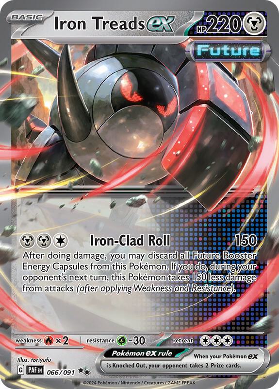 Iron Treads ex - Holofoil 066/091 Paldean Fates | Double Rare Pokemon Card