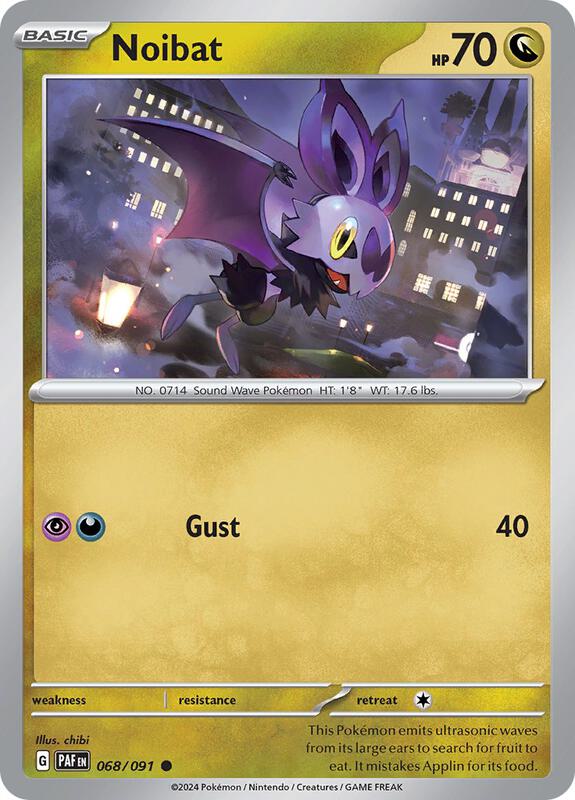 Noibat - 068/091 - Normal 068/091 Paldean Fates | Common Pokemon Card