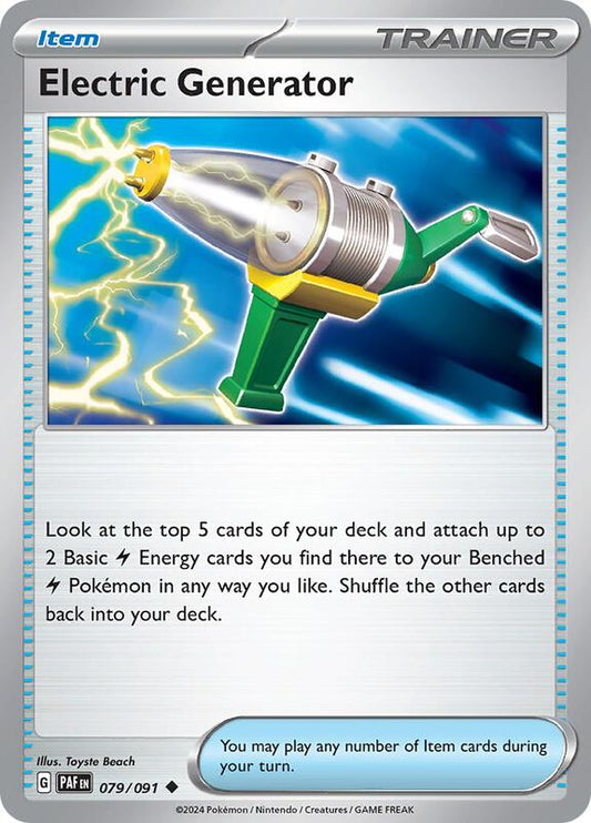 Electric Generator - Reverse Holofoil 079/091 Paldean Fates | Uncommon Trainer Card