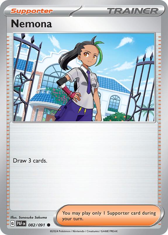 Nemona - 082/091 - Normal 082/091 Paldean Fates | Common Trainer Card