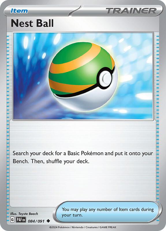 Nest Ball - Reverse Holofoil 084/091 Paldean Fates | Uncommon Trainer Card