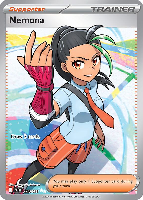 Nemona - 229/091 - Holofoil 229/091 Paldean Fates | Ultra Rare Trainer Card