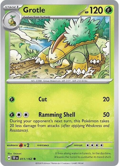 Grotle - 011/162 - Normal 011/162 Temporal Forces | Common Pokemon Card